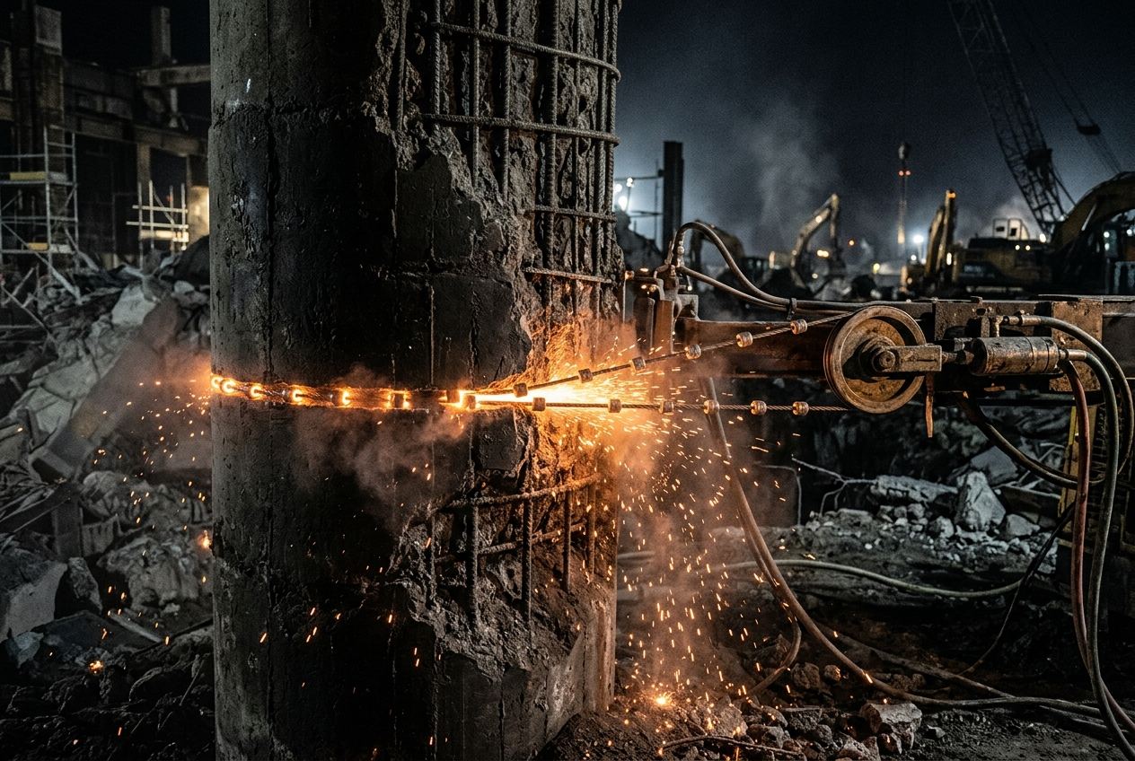 structuri masive — tĂiere cu fir diamantat
