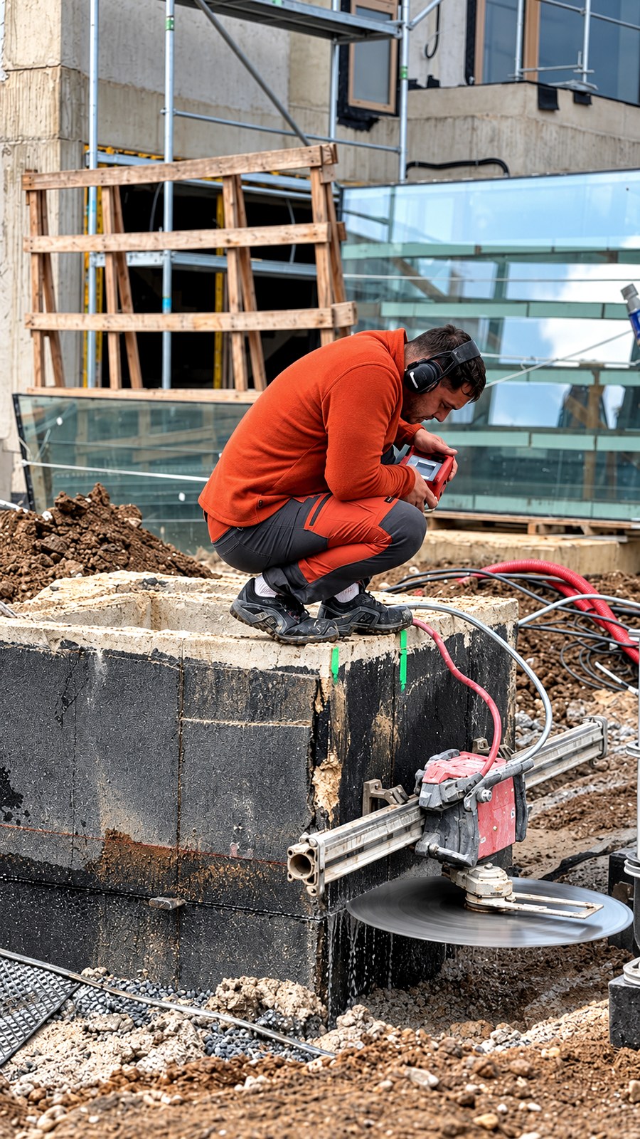 Tăiere fundație cu HILTI