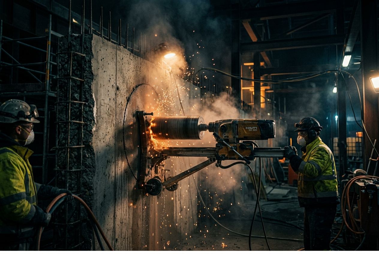 Carotare în beton cu utilaje profesionale diamantate