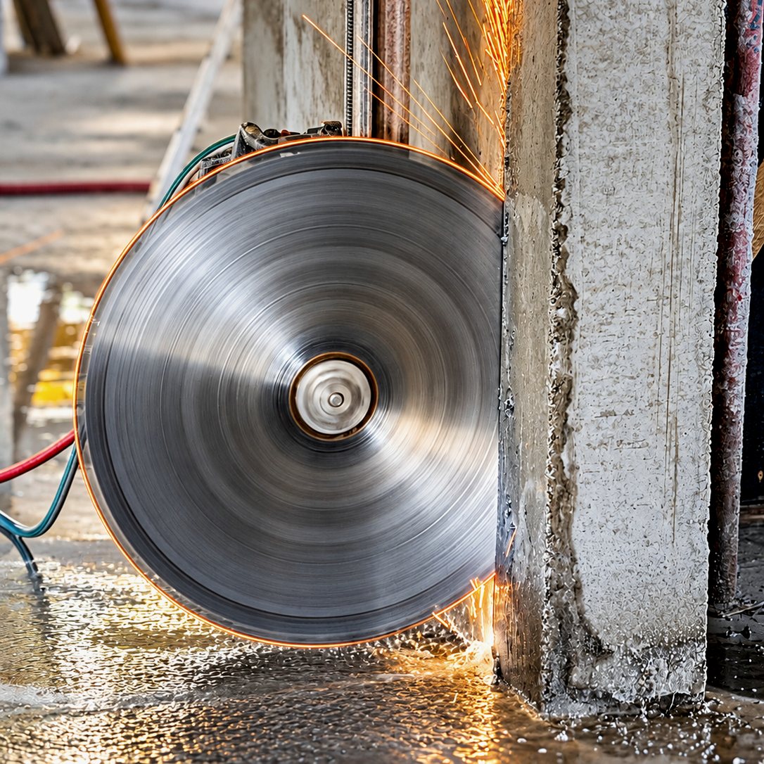 Tăiere cu disc diamantat de beton